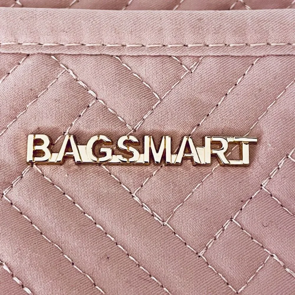 NWT BAGSMART Pink Toiletry Water-resistant Makeup Cosmetic Travel Organizer Bag